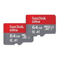 SanDisk 64GB Extremely MicroSDXC Class 10 / U1 / A1 Reminiscence Card with Adapter (Set of two)